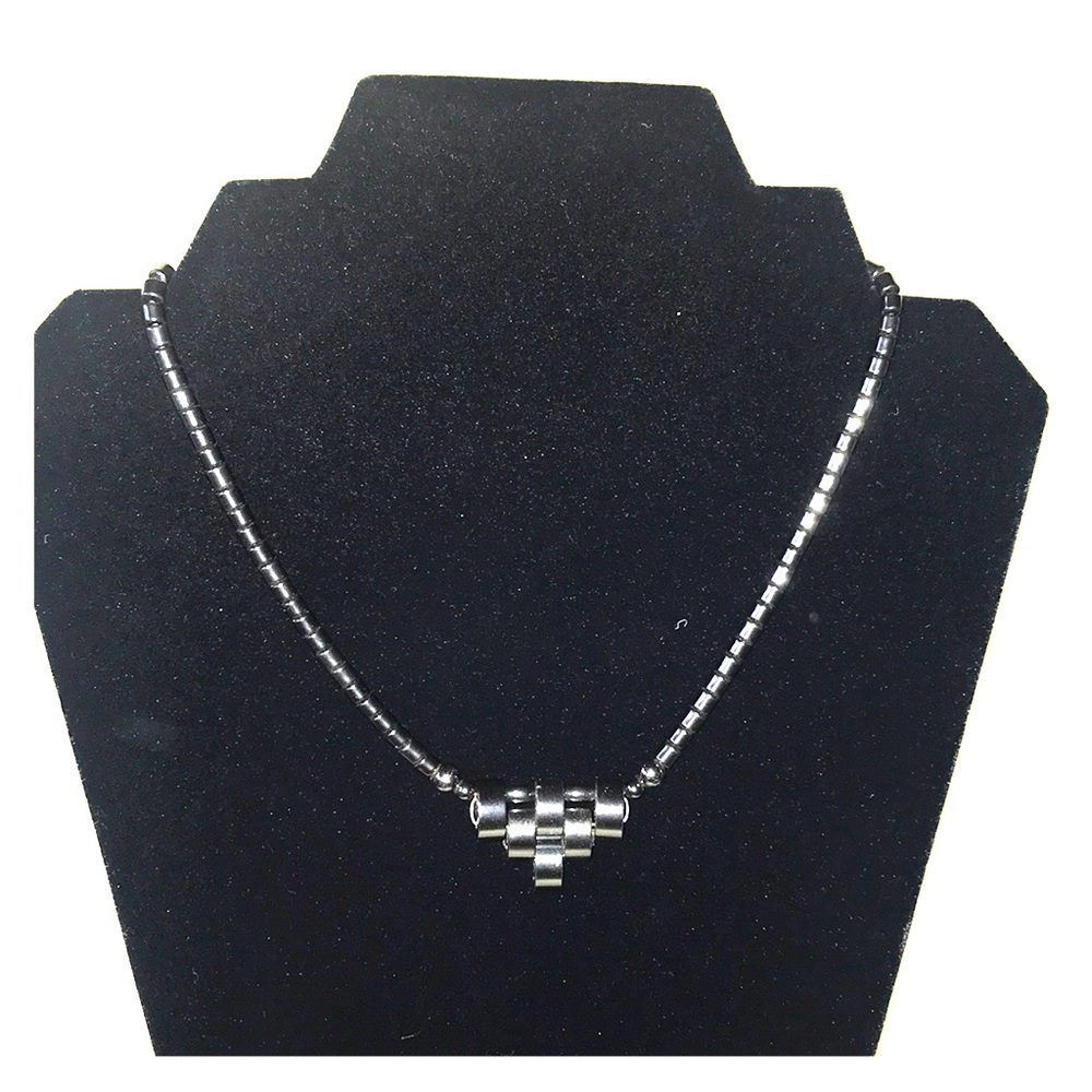 Hematite Pyramid Necklace